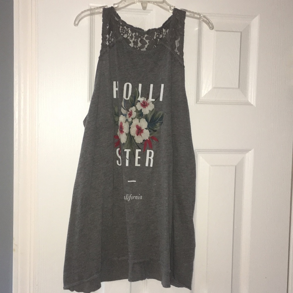 hollister lace back top